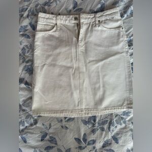 MAVI White Denim Mini Skirt – High-Rise Classic Jean Skirt – Size M – Brand New